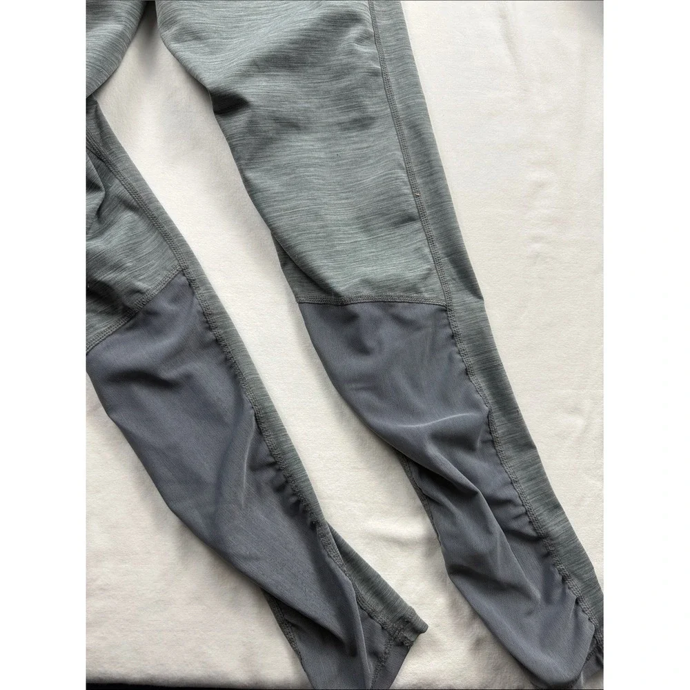 Nike Pro Dri-FIT Kids Grey Heathered Mesh Panel Athletic Leggings Size M